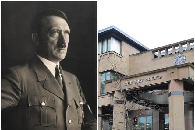 A bizarre rant about Hitler landed a man in court.