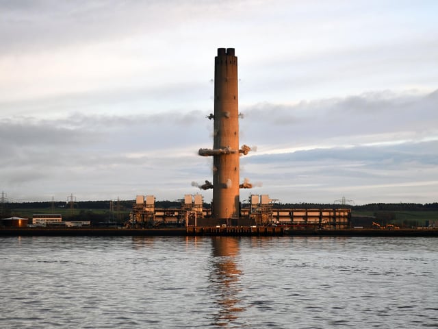 The calm before the explosion ... one of the final shots of the chimney before it came down