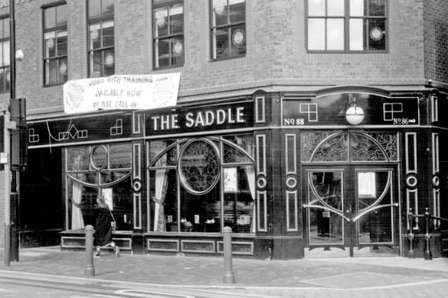 The Saddle pub on West Street, Sheffield city centre, in May 1995