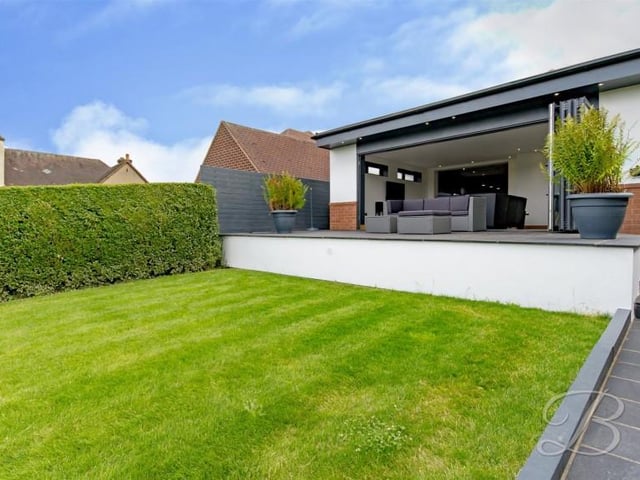 The living area opens up into the garden.