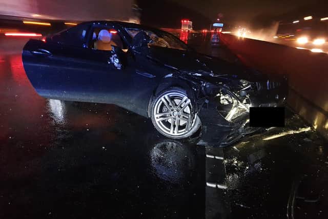 This BMW spun in heavy rain (pic: SYP Operational Support)
