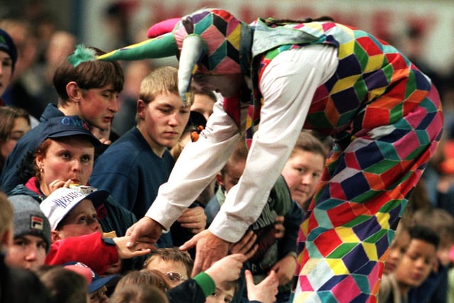 Fun and Games at the Family Night Out at Sheffield Wednesdays reserves match with Manchester Utd with attracted over 12,000 fans in 1999