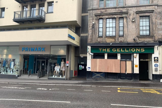 The Gellions Bar in Bridge Street, Inverness, said to be 'one of the oldest pubs in the Highlands' is boarded up for the foreseeable future to make sure it's well protected during lockdown