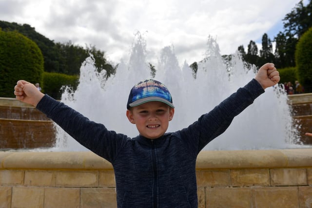 Six-year-old Cameron Allchin from Newcastle enjoying his day out at Alnwick Gardens.