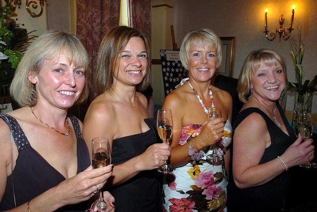 Pictured at the Royal Victoria Holiday Inn Hotel, Sheffield, where the 'Swing When You're Giving' Gala Ball was held for the FABLE charity. Seen, left to right, are Jenny Weatherall, Jill Kay, Tina Cooke, and Sue Twomey, June 2007