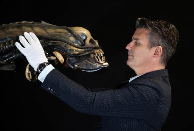 Special effects mechanical alien head from the 1979 film 'Alien' (estimate £40,000-£60,000).