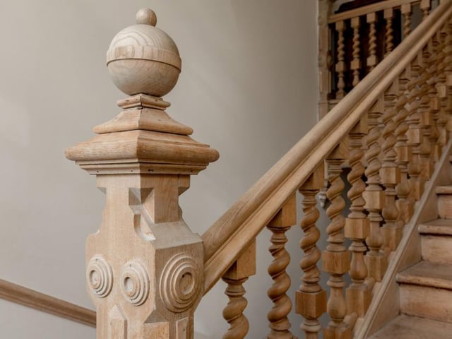Crafted period staircase.