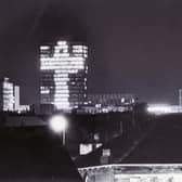 Prof Toulmin cannot recall a time when the Arts Tower lights went out - it was certainly all lit up on November 26, 1981, when this picture was taken
