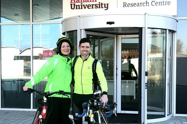 GPs Andy Douglas and Jo Maher on a ride in 2019