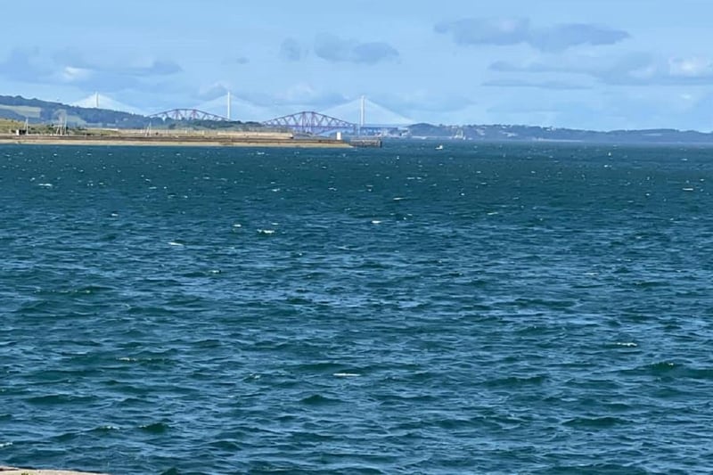 Clear blue water at Newhaven harbour all the way to the Forth Bridges (Pic: Valerie Osborne)