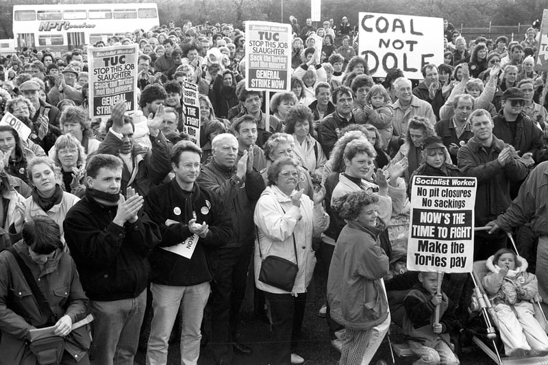 Thousands protested about the pit closure plans in the early 90s.