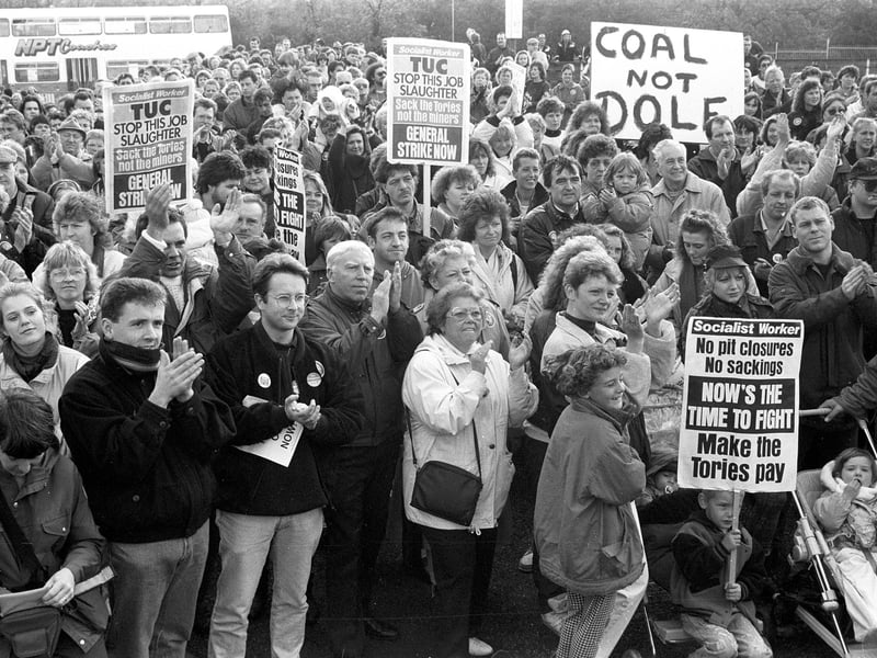 Thousands protested about the pit closure plans in the early 90s.