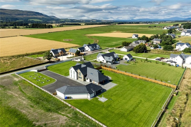 Aerial view of the plot and surrounding area.