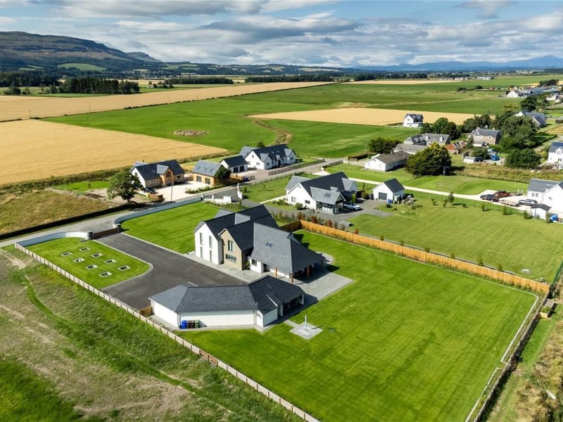Aerial view of the plot and surrounding area.