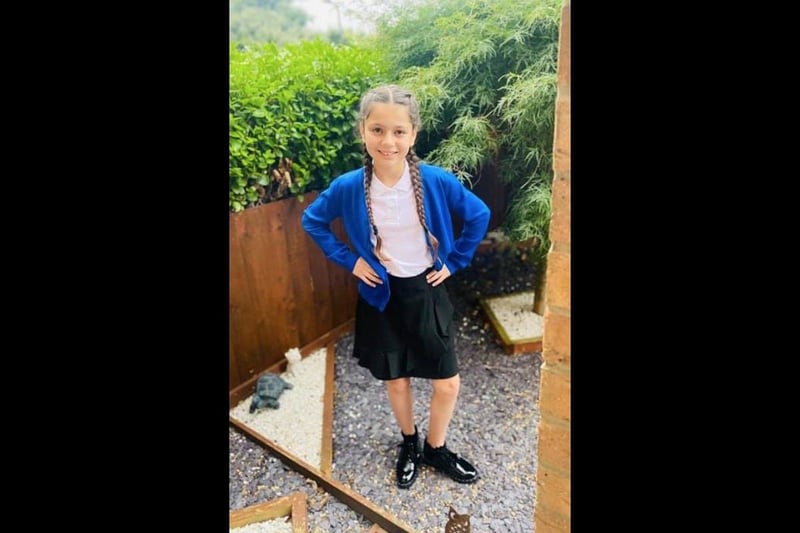 Parents from across the Portsmouth area shared photos as their children returned to school after the summer holiday on Thursday, September 2, 2021. Pictured is Freya, aged 10. 