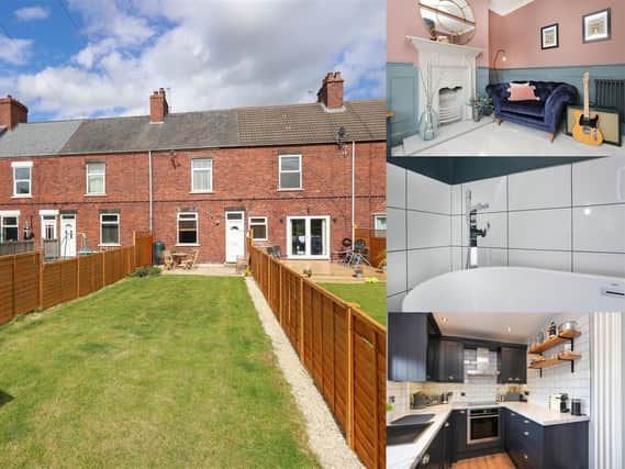 The two bedroom house on Storforth Lane Terrace, Hasland, has a guide price of £150,000 to £160,000.