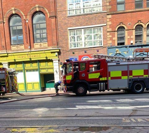Fire engines on West Street as the road is closed off. Picture: Sami Ryan-Fenton