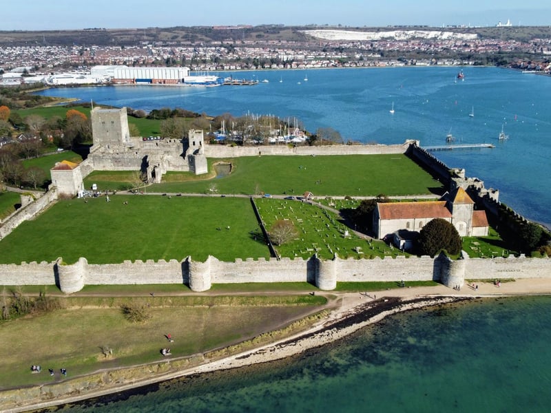 If Amazon and its Lord of the Rings show are in need of a castle, then Portchester Castle should surely high on the list. Look how stunning it looks from the air. Picture: Simon Frost
