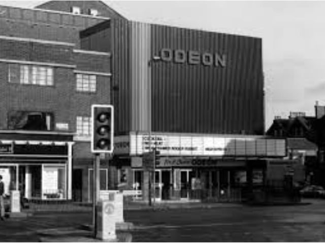 When the Gaumont became the Odeon, its facade was lost behind metal cladding.