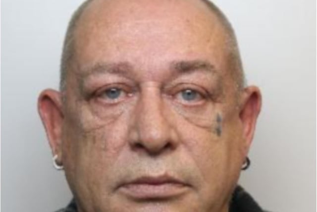 Detectives in Barnsley want to trace Shaun Wightman after he failed to appear in court on August 5 (to answer charges relating to sexual offences that took place in January of last year.
Wightman, 56, is based in Barnsley, but known to travel frequently across Yorkshire
He is described as white, stocky and around 5ft 6ins tall with several tattoos on his neck and face.