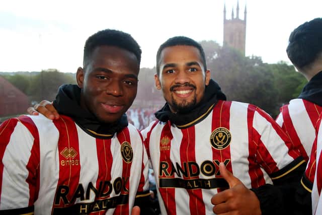Ismaila Coulibaly (left) with his Sheffield United team mate Iliman Ndiaye: Paul Thomas /Sportimage