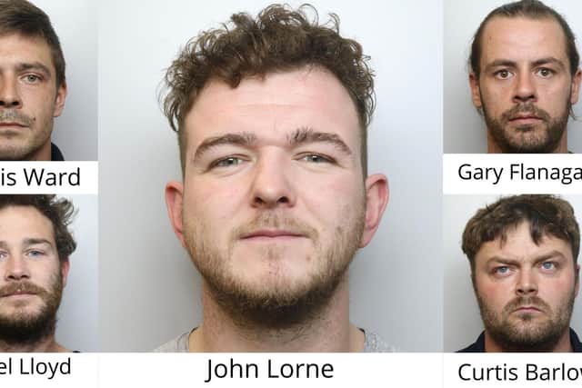 The five men admitted taking items from Roche Abbey and/or Beeston Castle