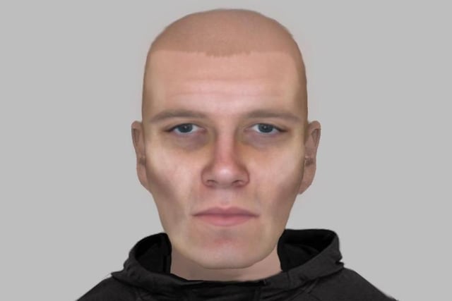 The man pictured was topless when he allegedly sexually assaulted a woman going for a jog on Fenton Road, in Rotherham, on August 23, 2021. The image was released in May 2022. Incident number is 14/129619/21.