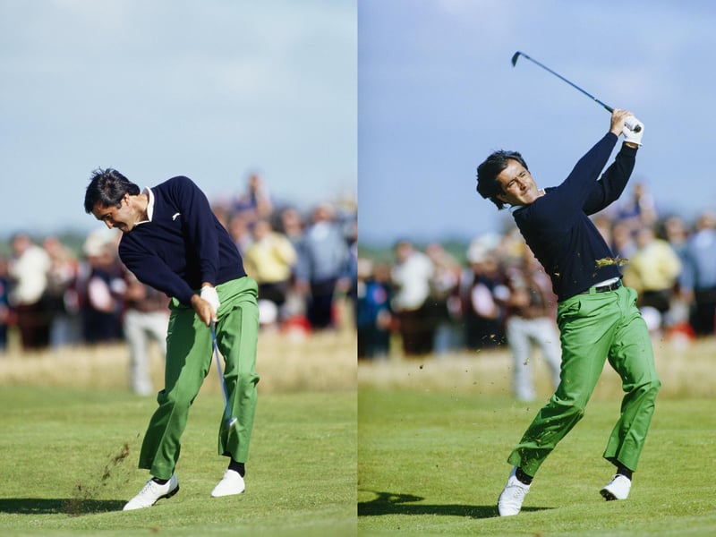 The image on the right is my favourite action photograph of Seve or actually any golfer. It was taken during the 1988 Open at Royal Lytham.