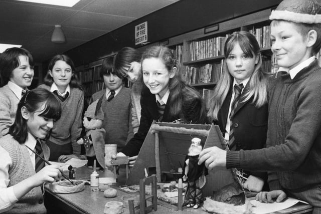 How about a craft session? Here's one in 1980 where pupils from Perth Green School were making exhibits for their mini exhibition on Vikings.