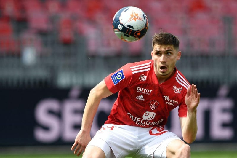 Leeds United have identified Stade Brest defender Romain Perraud as their top left-back target this summer. (Football Insider)

 (Photo by FRED TANNEAU/AFP via Getty Images)