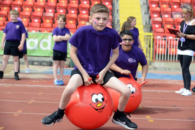 Hasting Hill Academy pupils at the WISE Games sport day at Gateshead Stadium 2 years ago. Remember this?