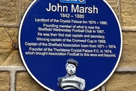 The plaque honouring John Marsh