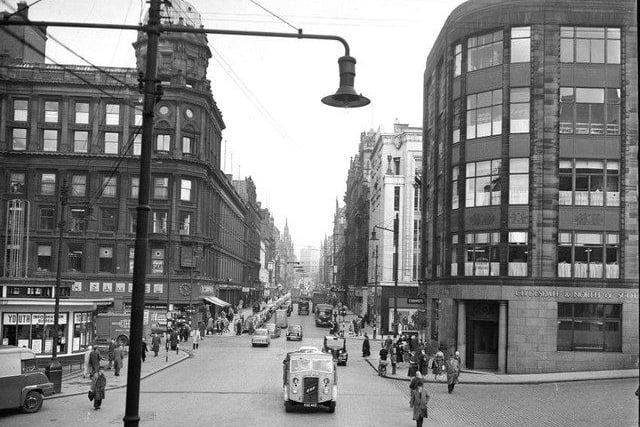 A view up Buchanan Street from St Enoch station in 1960. 