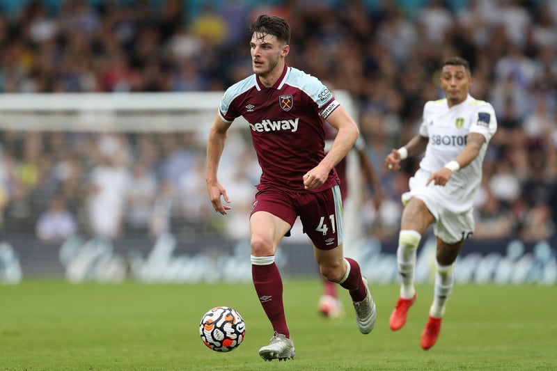 Overall team value: £305m. Most valuable player: Declan Rice (£31.1m). Number of players: 33. Average player value: £9.2m.