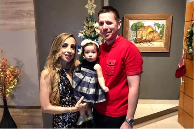 Anthony and Cristiane Gray with their daughter, Victoria