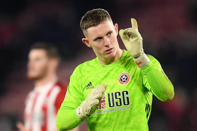 Dean Henderson of Sheffield United, on loan from Manchester United is in the frame to be England's number one. (Photo by Michael Regan/Getty Images)