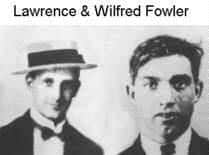 Lawrence and Wilfred Fowler, who were both hanged for murdering former soldier William Plummer in Sheffield in 1925