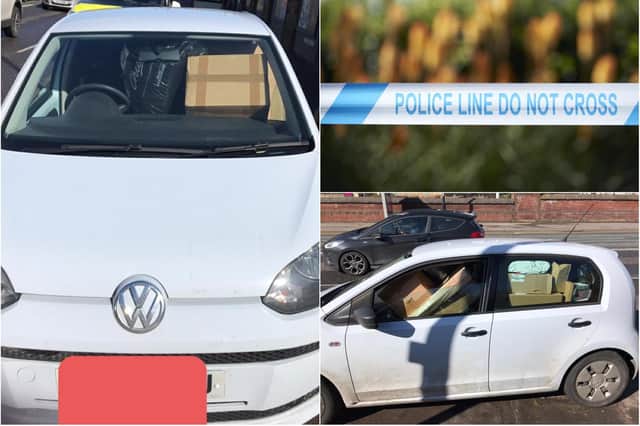 A delivery driver was reported by the police for driving in a car like this in Sheffield