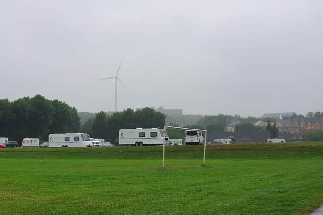Travellers have set up an illegal camp at Catcliffe