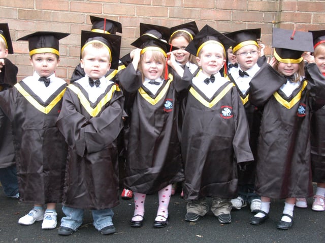 They look so proud in their gowns - and they had every right to be after their 2008 graduation at the Little Learners Nursery. Remember it?