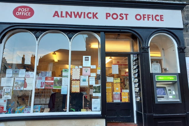 Alnwick Post Office is open as usual.