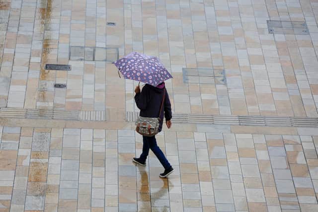 Heavy rain is forecast to last well into the afternoon in Sheffield
