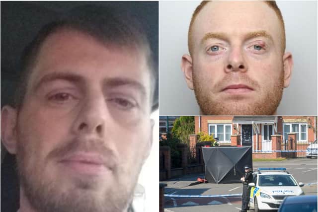 Danny Irons (left) was stabbed to death by Ross Turton (right) on the Manor estate in Sheffield. Turton was jailed for life yesterday