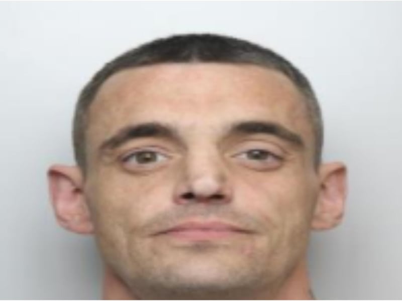 James Ryan Brown, 38, is wanted in connection to a burglary in Westfield, Sheffield, between October 1 and 4.
He has a tattoo of three stars on his neck and a scar on his forehead.