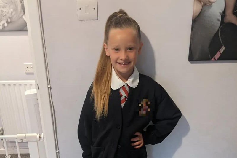 Parents from across the Portsmouth area shared photos as their children returned to school after the summer holiday on Thursday, September 2, 2021. Pictured is Hattie, aged seven. 