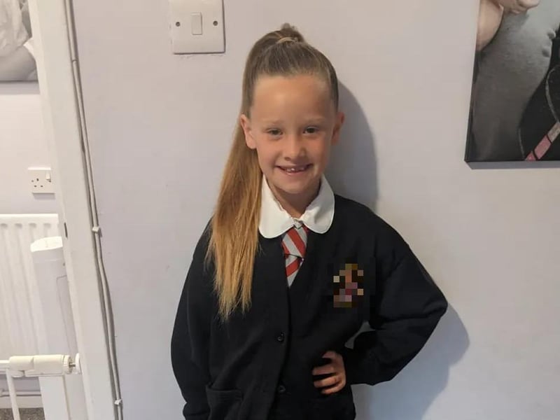 Parents from across the Portsmouth area shared photos as their children returned to school after the summer holiday on Thursday, September 2, 2021. Pictured is Hattie, aged seven. 