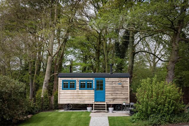 The ‘handcrafted’ shepherd’s huts start at £140-a-night.