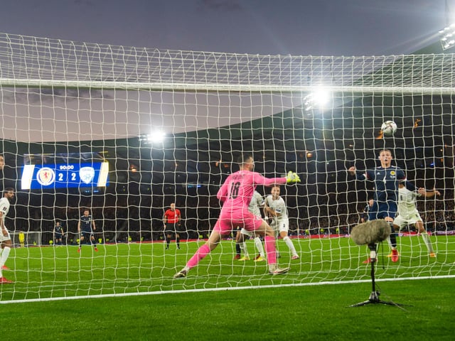 What a moment. Scott McTominay scores to make it 3-2 during a FIFA World Cup Qualifier between Scotland and Israel and sends Hampden wild.