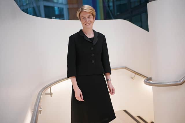Amanda Pritchard during a visit to University College Hospital London, following the announcement of her appointment as the new chief executive of the NHS in England.