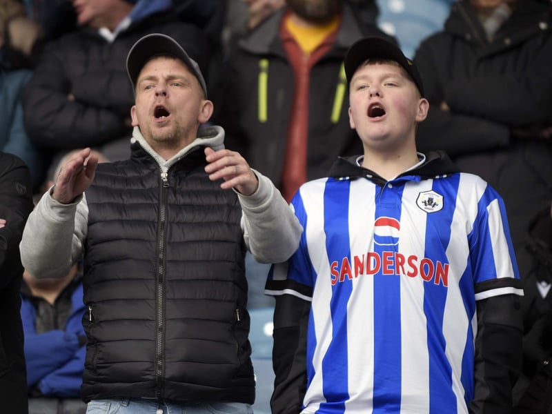 Owls fans in the 33.000 crowd at Hillsborough on Saturday Pic Steve Ellis